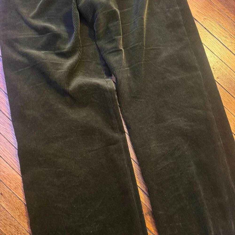 Sezane Dan Trousers Dark Olive - Size 6 - Picture 8 of 11